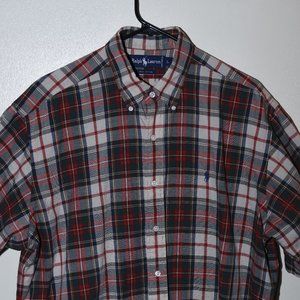 Ralph Lauren Button Down Plaid Shirt Men L